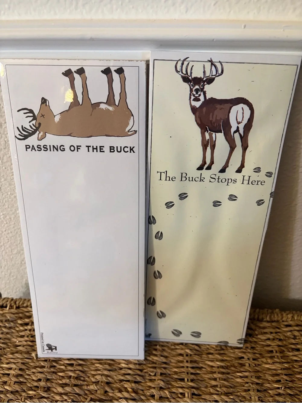 Magnetic Vintage Buck Deer Refrigerator Note Pads x2